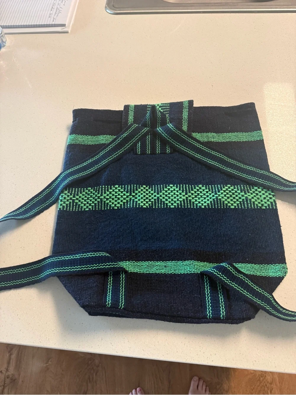Seattle Seahawks woven backpack tote bag